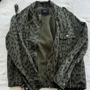 Rails Olive Leopard Print Jacket